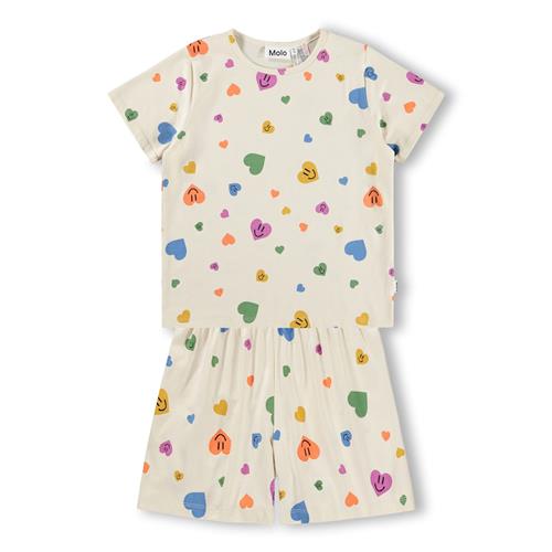 Molo GOTS Luvis Pyjamas Confetti Smiles  Confetti Smiles 122/128 cm  Hvid  122/128 cm  Piger