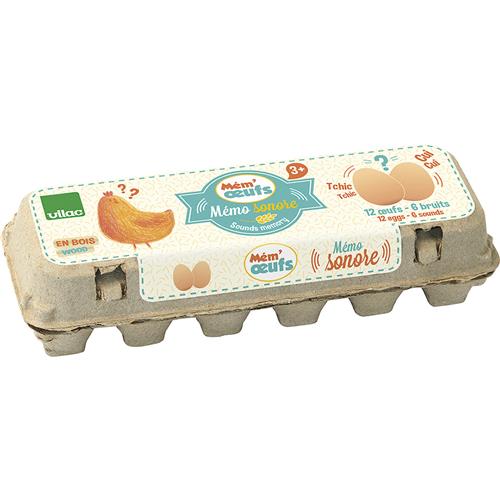 Vilac Vilac Hukommelsesspil - 12 Trææg Med 6 Matchende Lyde Multi  Multi-Onesize  Beige  One Size  Drenge, Piger