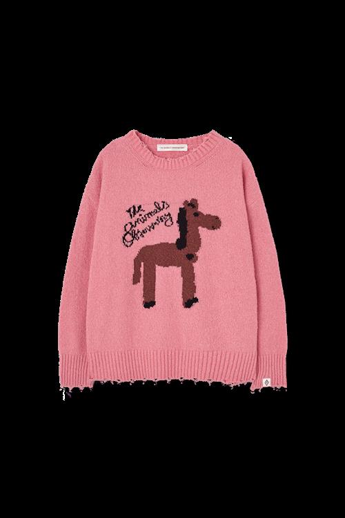 The Animals Observatory Gollie Sweater Soft Pink  Soft Pink 3 Y  Lyserød  3 år  Piger