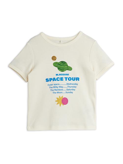 Mini Rodini Space Tour Tee Off-white  Off-White 92/98 cm  Hvid  92/98 cm  Drenge, Piger