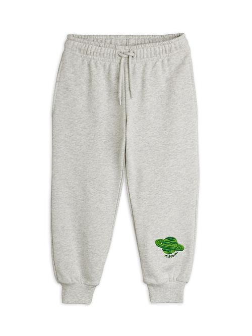 Mini Rodini Planet Joggingbukser Grey Melange  Grey Melange 104/110 cm  Grå  104/110 cm  Drenge, Piger