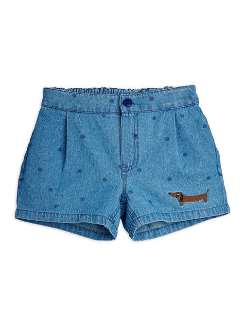 Mini Rodini Dots Denim Shorts Blue  Blue 128/134 cm  Blå  128/134 cm  Drenge, Piger