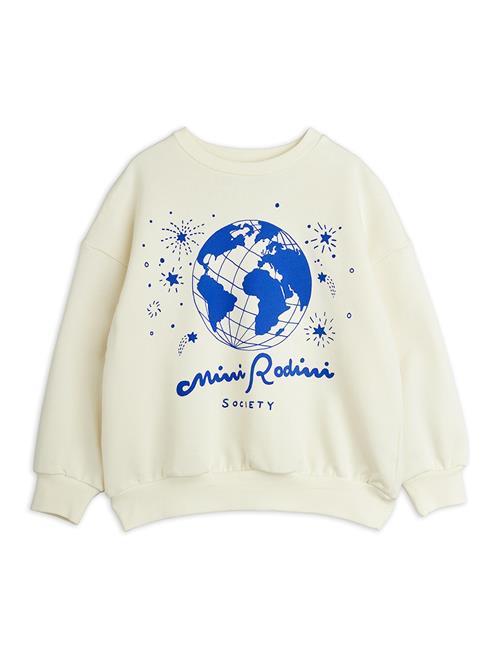 Mini Rodini Society Sweatshirt White  White 128/134 cm  Hvid  128/134 cm  Drenge, Piger