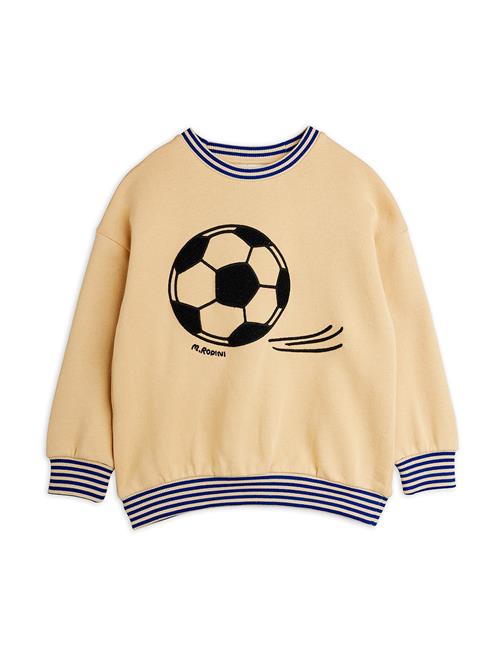 Mini Rodini Football Chenille Sweatshirt Beige  Beige 104/110 cm  Beige  104/110 cm  Drenge, Piger