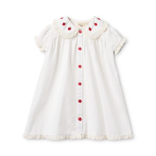 Flöss Aja Kjole White  White 86 cm  Hvid  86 cm  Piger