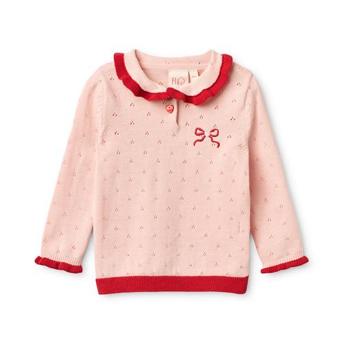 Flöss Astrid Sweater Soft Rose  Soft Rose 80 cm  Lyserød  80 cm  Piger