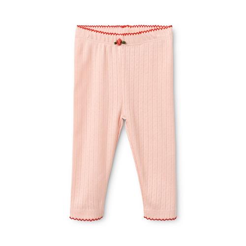 Flöss Liva Pointelle-leggings Soft Rose  Soft Rose 104 cm  Lyserød  104 cm  Piger