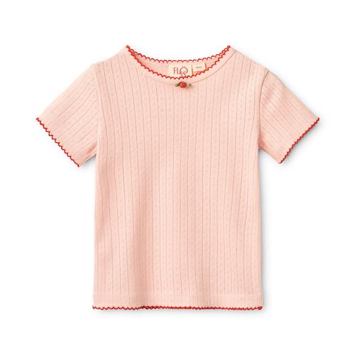 Flöss Liva Pointelle-top Soft Rose  Soft Rose 98 cm  Lyserød  98 cm  Piger