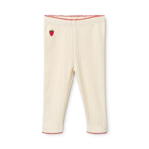 Flöss Flora Pointelle-leggings Gentle Cream  Gentle Cream 98 cm  Creme  98 cm  Piger