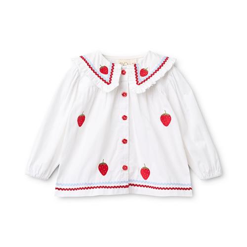 Flöss Manon Bluse White  White 128 cm  Hvid  128 cm  Piger