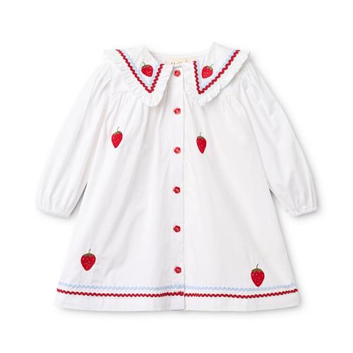 Flöss Manon Kjole White  White 128 cm  Hvid  128 cm  Piger