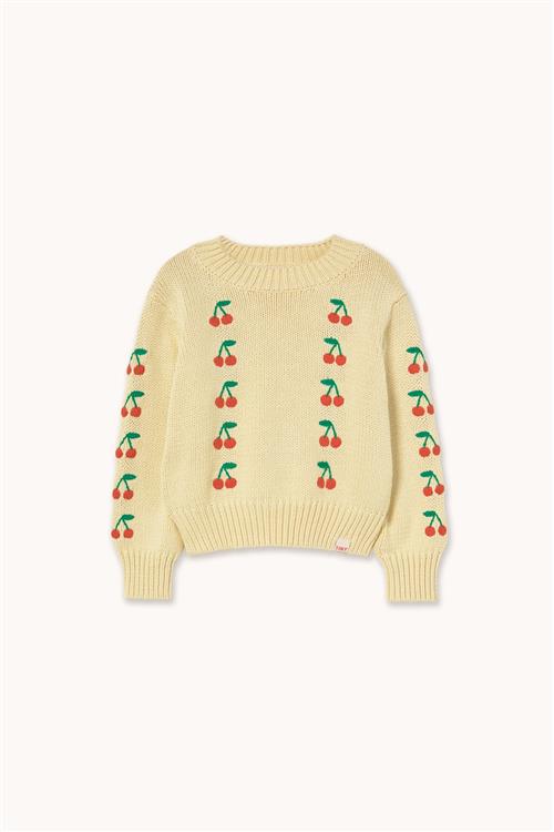 Tinycottons Mini Cherries Sweater Dusty Yellow  Dusty Yellow 8 Y  Gul  8 år  Piger
