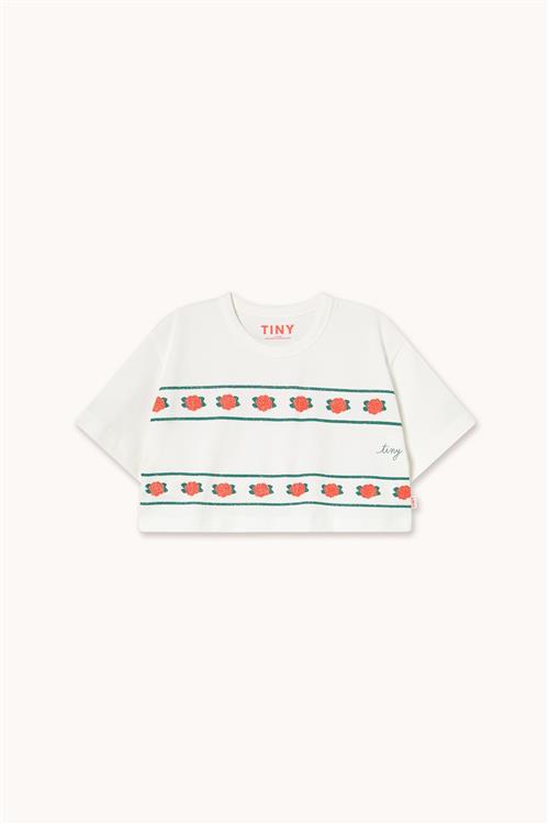 Tinycottons Roses Crop Tee Off-white  Off-White 4 Y  Hvid  4 år  Piger
