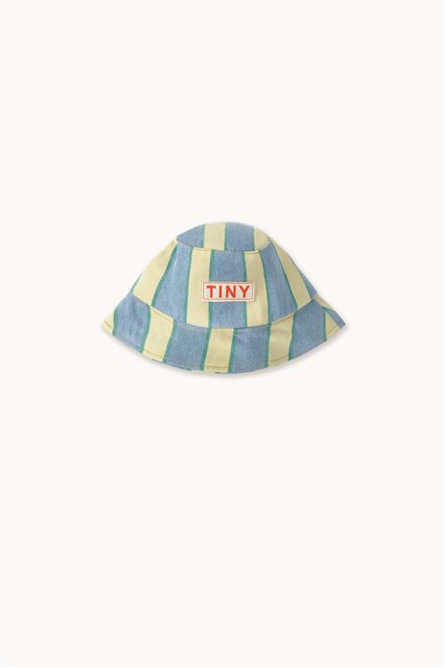 Tinycottons Retro Stripes Bucket Hat Light Wash Denim  Light Wash Denim 56/58 cm  Blå  56/58 cm  Drenge