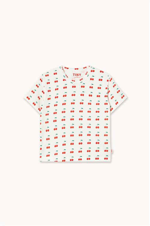 Tinycottons Cherries Strikket T-shirt Off-white  Off-White 3 Y  Hvid  3 år  Piger