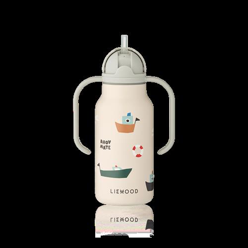Liewood Kimmie Vandflaske 250 Ml Sailing / Sandy  Sailing / Sandy-One Size  Creme  One Size  Drenge, Piger