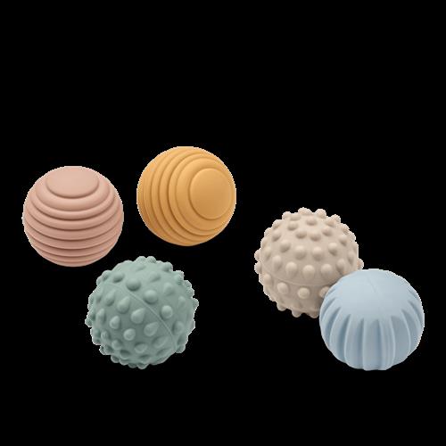 Liewood Dorian Sensoriske Bolde Til Babyer Beach Blue / Multi Mix  Beach Blue / Multi Mix-One Size  Blå  One Size  Drenge, Piger