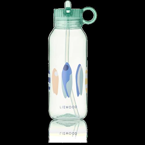 Liewood Yang Tritan Vandflaske 500 Ml Boards / Light Peppermint  Boards / Light Peppermint-One Size  Grøn  One Size  Drenge, Piger