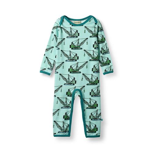 Småfolk Ulm Langærmet Onesie Mint Haven  Mint Haven 80 cm  Grøn  80 cm  Drenge