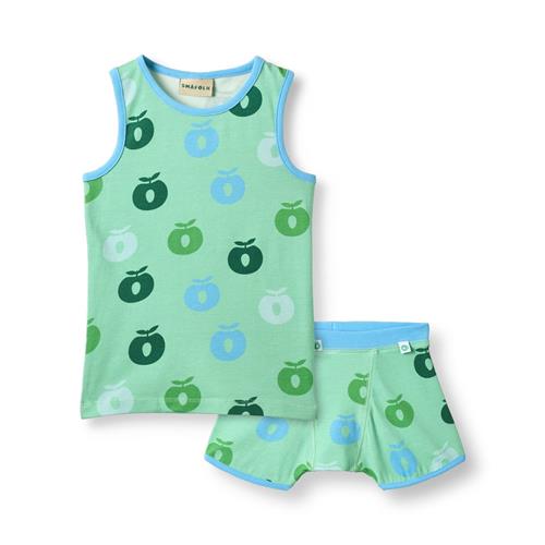 Småfolk Elstar Undertøjssæt Spring Meadow  Spring Meadow 7-8 Y  Grøn  7-8 år  Drenge
