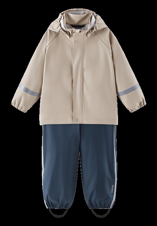Reima Tihku Regn-outfit Earthy Beige  Earthy Beige-92 cm  Brun  92 cm  Drenge, Piger