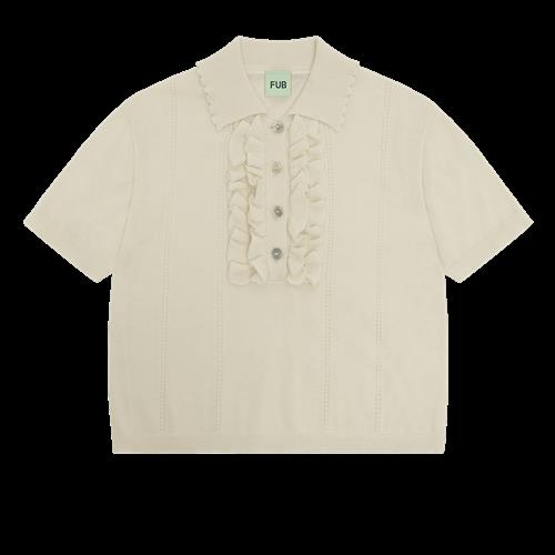 FUB Polo Med Frynser Ecru  Ecru-100 cm  Creme  100 cm  Piger
