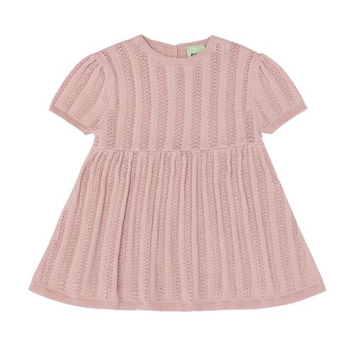 FUB Babykjole Med Korte Ærmer Pale Rose  Pale Rose-86 cm  Lyserød  86 cm  Piger
