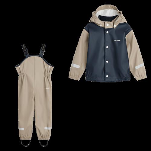 Tretorn Regnfrakke-sæt Mule  Mule-98/104 cm  Creme  98/104 cm  Drenge, Piger