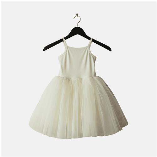 DOLLY by Le Petit Tom Dolly Romantic Ballet Tutu-kjole Vanille  Vanille-8-10 Y  Hvid  8-10 år  Piger