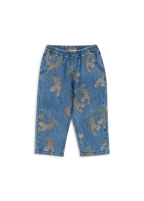 Konges Sløjd GOTS Magot Denim-bukser Cattitude  Cattitude 12 months    12 måneder  Drenge