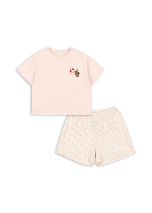 Konges Sløjd GOTS Famo Box T-shirt Og Shorts Pirouette Dot Creole Pink  Pirouette Dot Creole Pink 3 Y  Lyserød  3 år  Piger