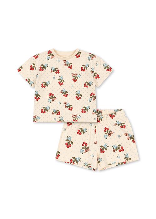 Konges Sløjd GOTS Lin T-shirt Og Shorts Marmelatta  Marmelatta 4 Y  Hvid  4 år  Piger