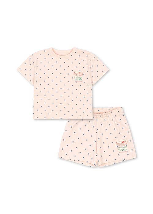 Konges Sløjd GOTS Lin T-shirt Og Shorts Rosewater Dot  Rosewater Dot 3 Y  Lyserød  3 år  Piger