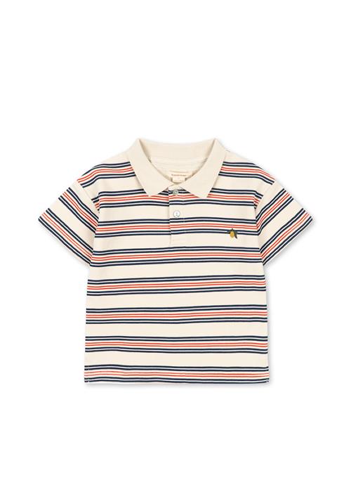 Konges Sløjd GOTS Spotty Polo Stripie Stripe  Stripie Stripe 5-6 Y  Hvid  5-6 år  Drenge