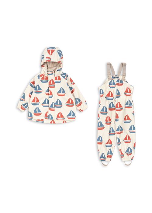 Konges Sløjd Rainy Palme Regnsæt Ahoy  Ahoy 5 Y  Hvid  5 år  Drenge
