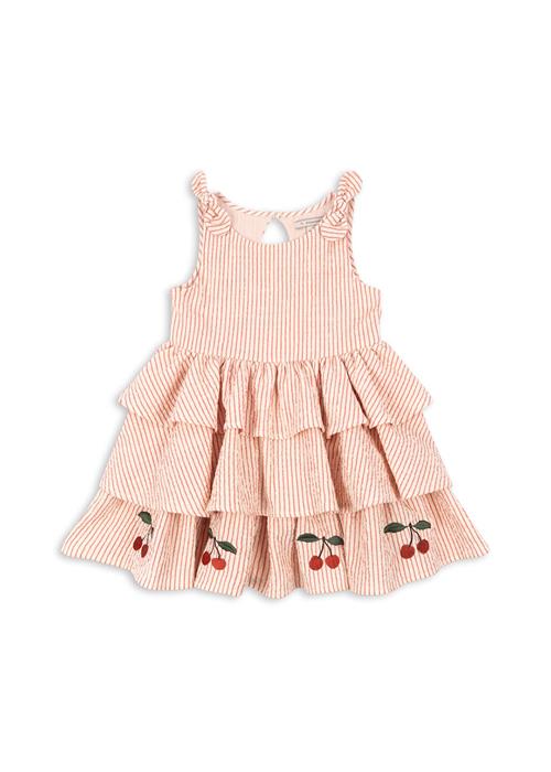 Konges Sløjd GOTS Ellie Kjole Amour Stripe  Amour Stripe 3 Y  Rød  3 år  Piger