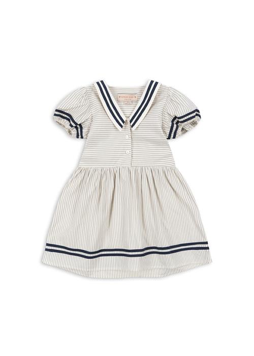 Konges Sløjd GOTS Allie Sømandskjole Bleu Stripe  Bleu Stripe 7-8 Y    7-8 år  Piger