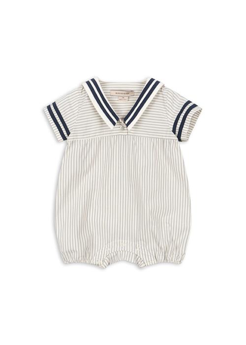 Konges Sløjd GOTS Allie Sailor Romper Bleu Stripe  Bleu Stripe 12 months    12 måneder  Drenge