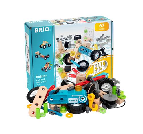 BRIO Byggemandens Træk Tilbage-motorsæt Multicolor  Multicolor One Size  Blå  One Size 3+ Years Drenge, Piger