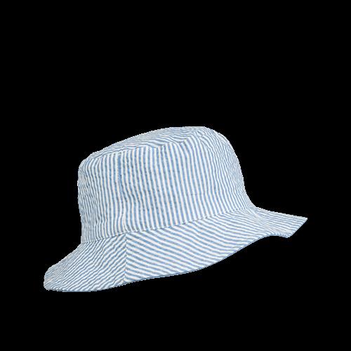 Liewood Damon Vendbar Bucket Hat Riverside / Creme De La Creme  Riverside / Creme De La Creme-6-9 M  Creme  6-9 måneder  Drenge, Piger