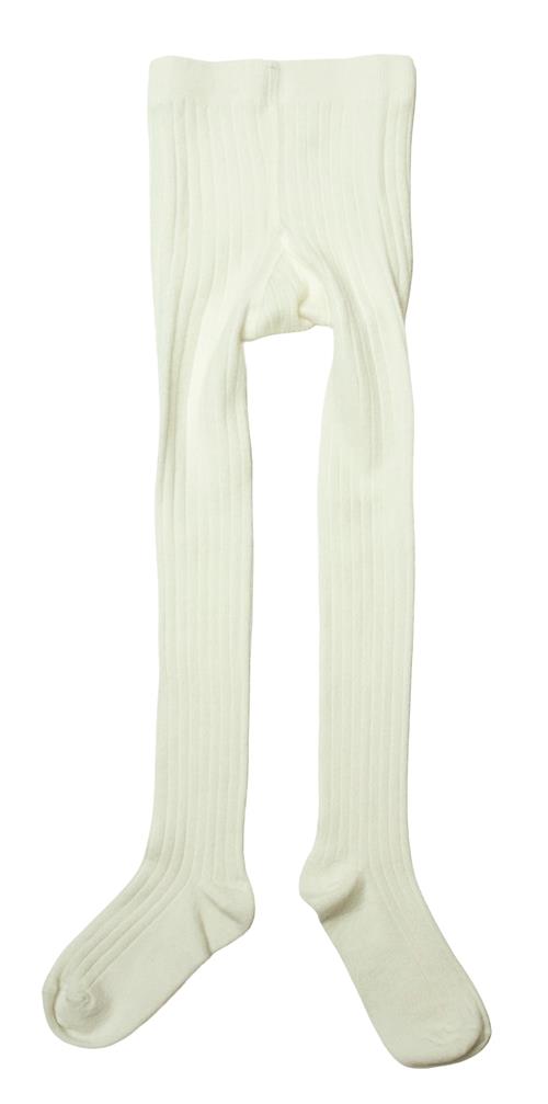 Joha Uld-rib-strømpebukser Offwhite  Offwhite-120 cm Uld Hvid  120 cm  Drenge, Piger