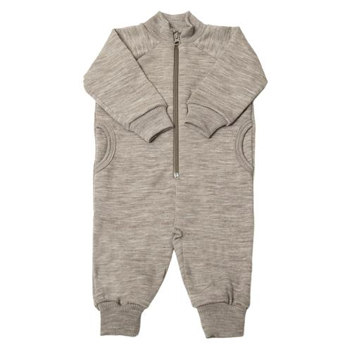Joha Jumpsuit I Uld Sesame Melange  Sesame Melange-70 cm Uld Beige  70 cm  Drenge, Piger