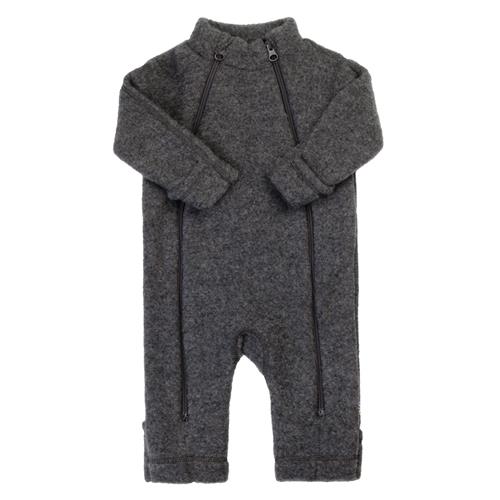 Joha Uld 2 I 1 Jumpsuit Coke Melange  Coke Melange-60 cm Uld Grå  60 cm  Drenge, Piger