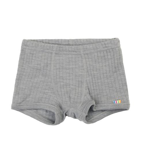 Joha Basic Boxershorts I Uld Lt. Grey Melange  Lt. Grey Melange-90 cm Uld Grå  90 cm  Drenge, Piger