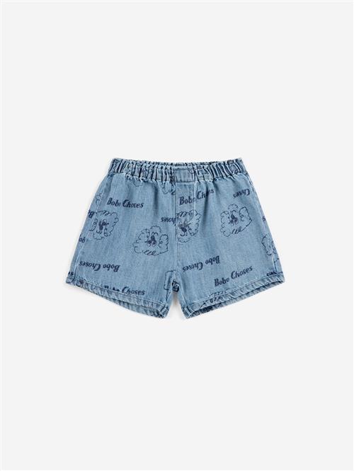 Bobo Choses Pickles The Dog All Over Denim Shorts Prussian Blue  Prussian Blue 2 Y  Blå  2 år  Drenge, Piger