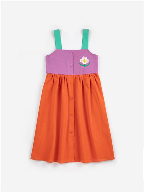 Bobo Choses Pixel Daisy Color Block Kjole Multicolor  Multicolor 2-3 Y  Orange.  2-3 år  Piger