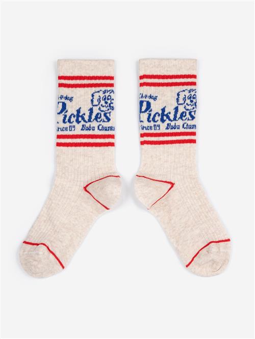 Bobo Choses Pickles The Dog Lange Sokker Offwhite  Offwhite 26-28 EU  Hvid  26-28 EU  Drenge