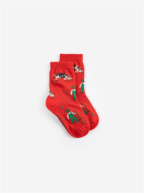 Bobo Choses Farm Adventure All Over Korte Sokker Red  Red 17-19 EU  Rød  17-19 EU  Drenge
