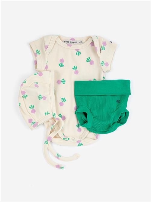 Bobo Choses Pixel Sugar Beet All Over Gavesæt White  White 9 months  Hvid  9 måneder  Drenge, Piger