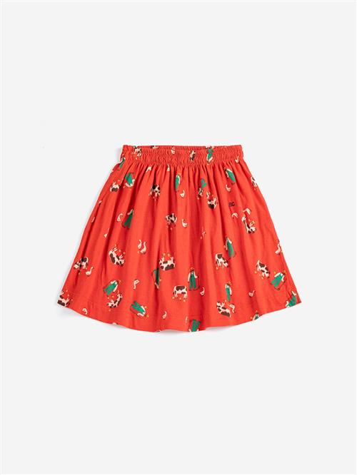 Bobo Choses Farm Adventure All Over Skirt Red  Red 8-9 Y  Rød  8-9 år  Piger
